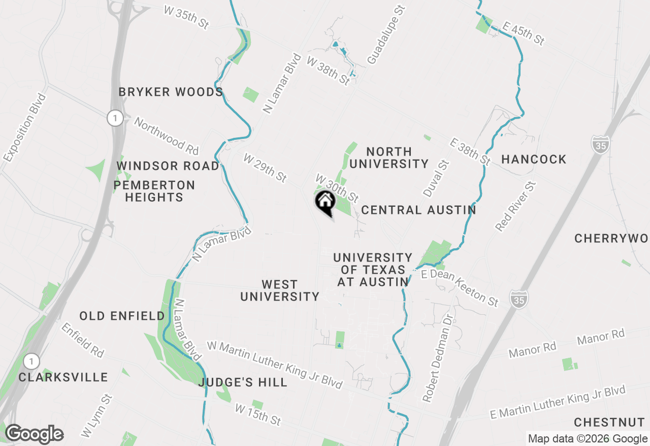 Map of 2711 Hemphill Park #C, Austin, TX 78705