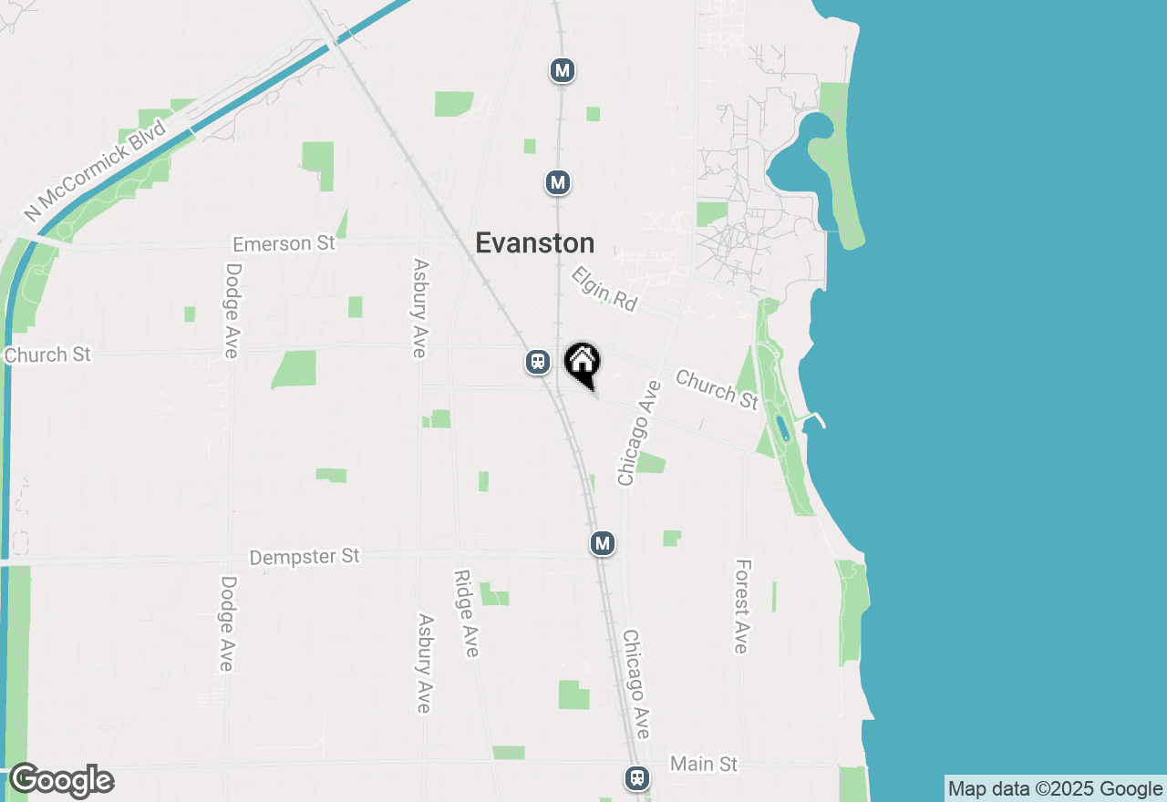 Map of 1580 Sherman Avenue #807, Evanston, IL 60201