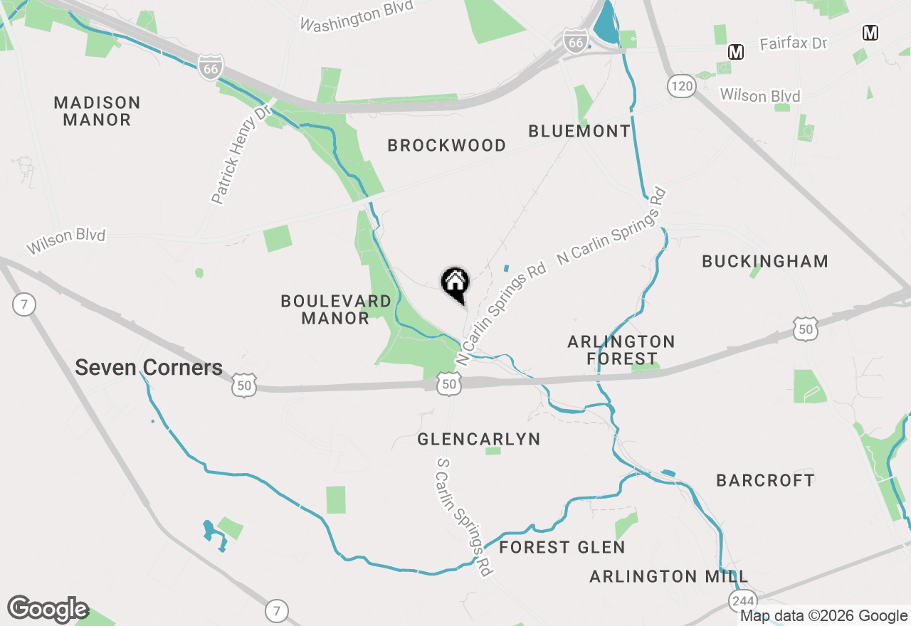 Map of 344 N Kensington Street, Arlington, VA 22205