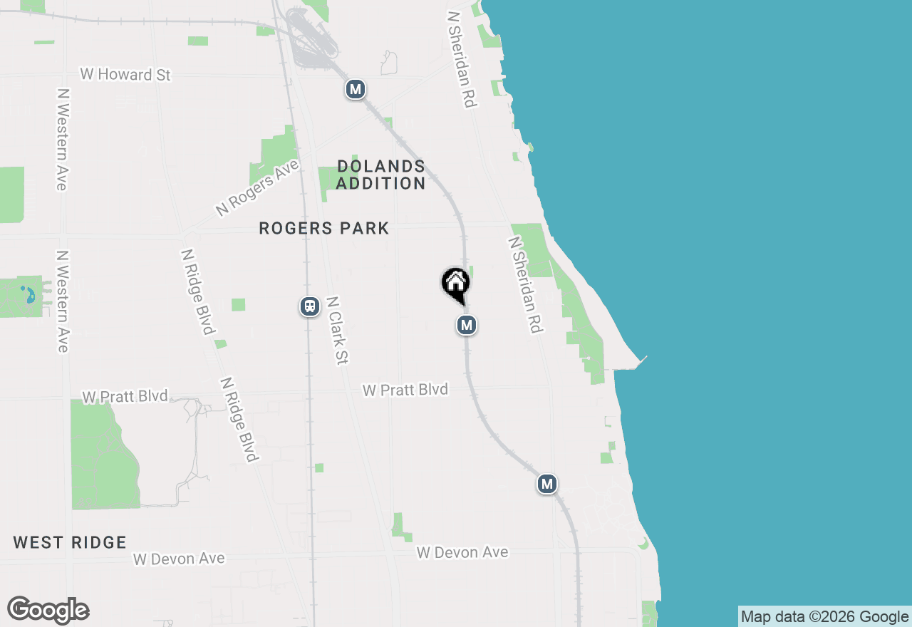 Map of 1415 W Lunt Avenue #308, Chicago, IL 60626