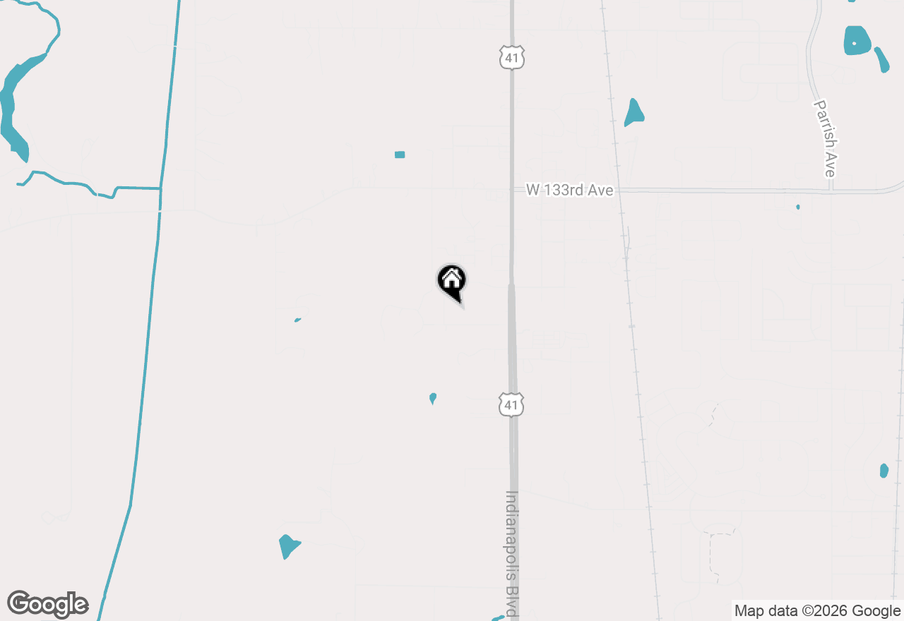 Map of 13611 Muir Street, Cedar Lake, IN 46303