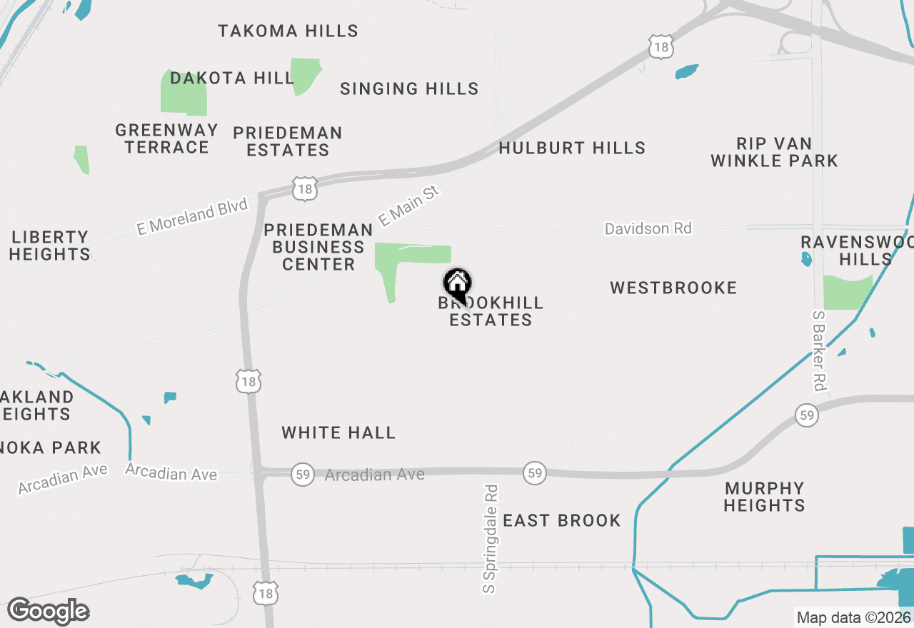 Map of 1095 Ridge Rd, Waukesha, WI 53186