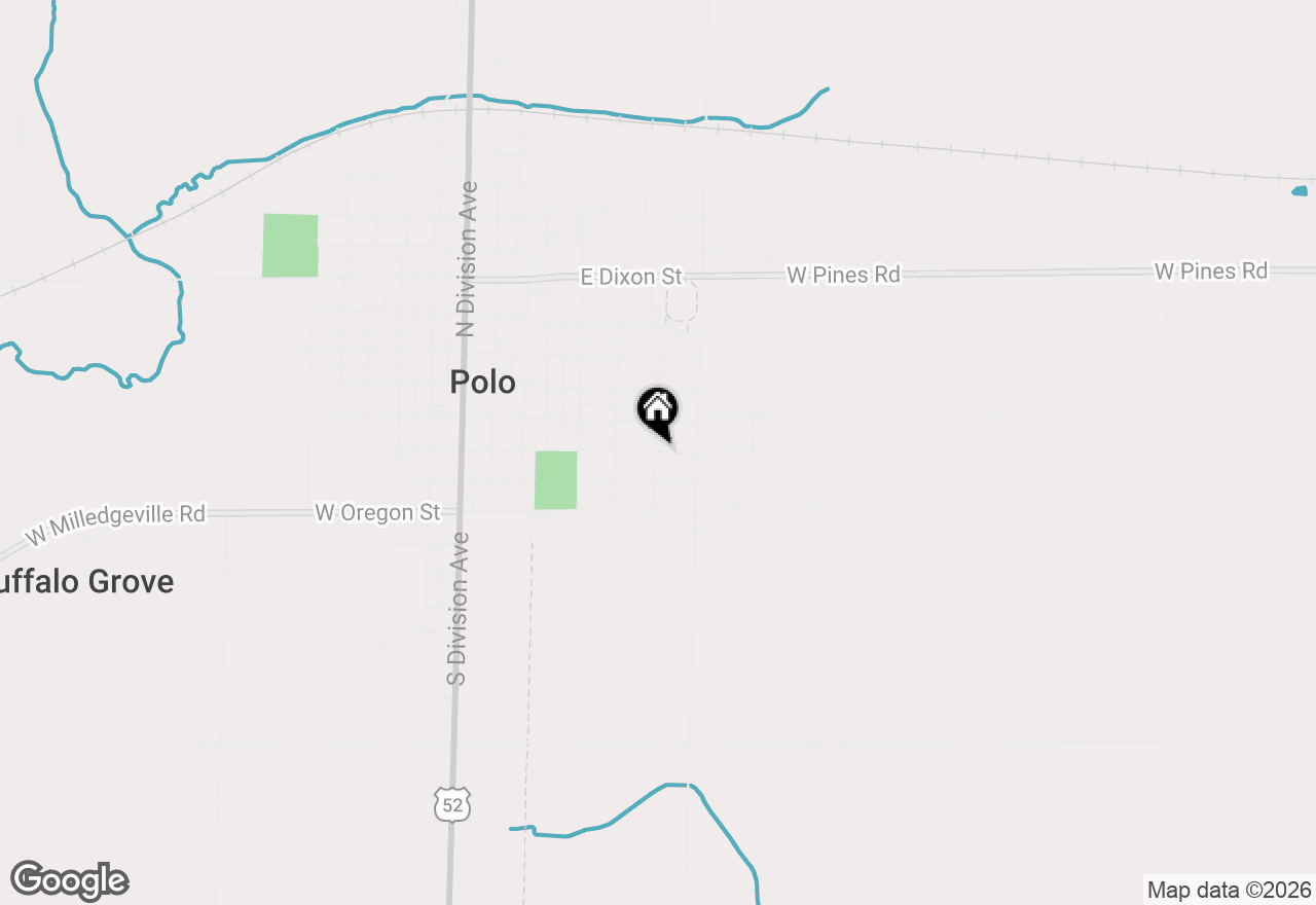 Map of 605 E Webster Street, Polo, IL 61064