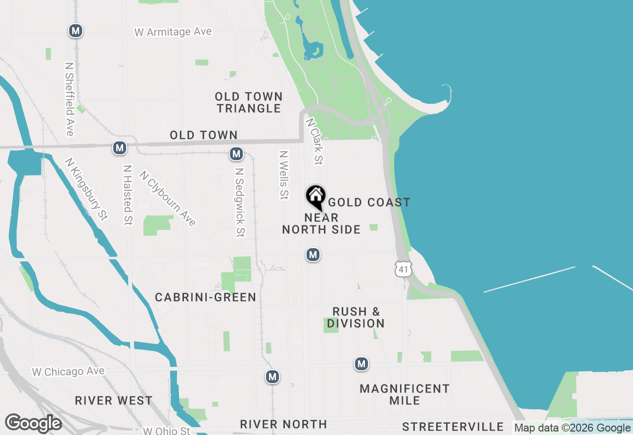 Map of 1319 N Sandburg Terrace, Chicago, IL 60610