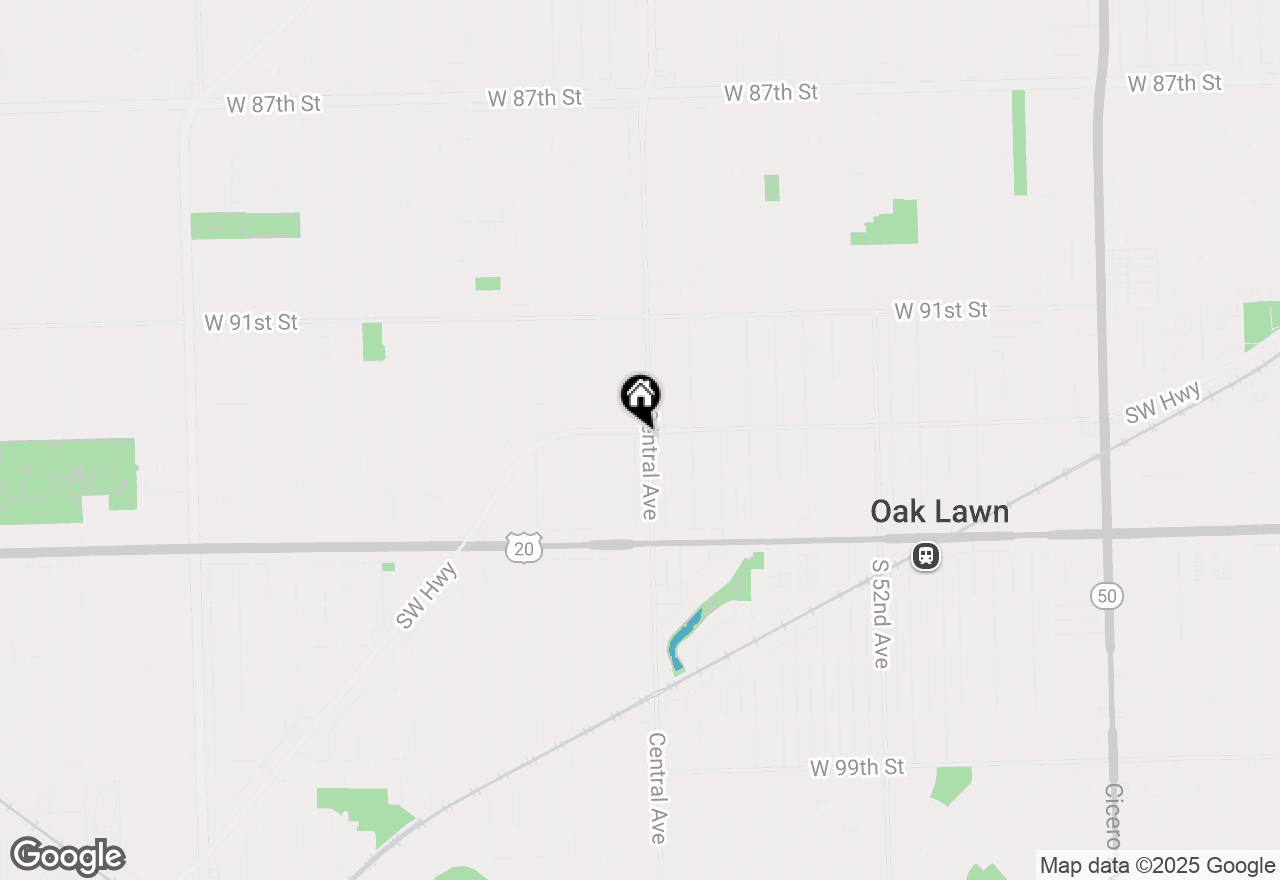 Map of 9306 S Central Avenue, Oak Lawn, IL 60453