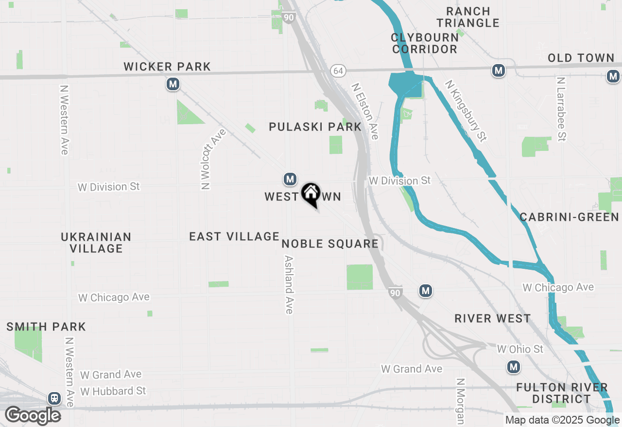Map of 1513 W Thomas Street, Chicago, IL 60642