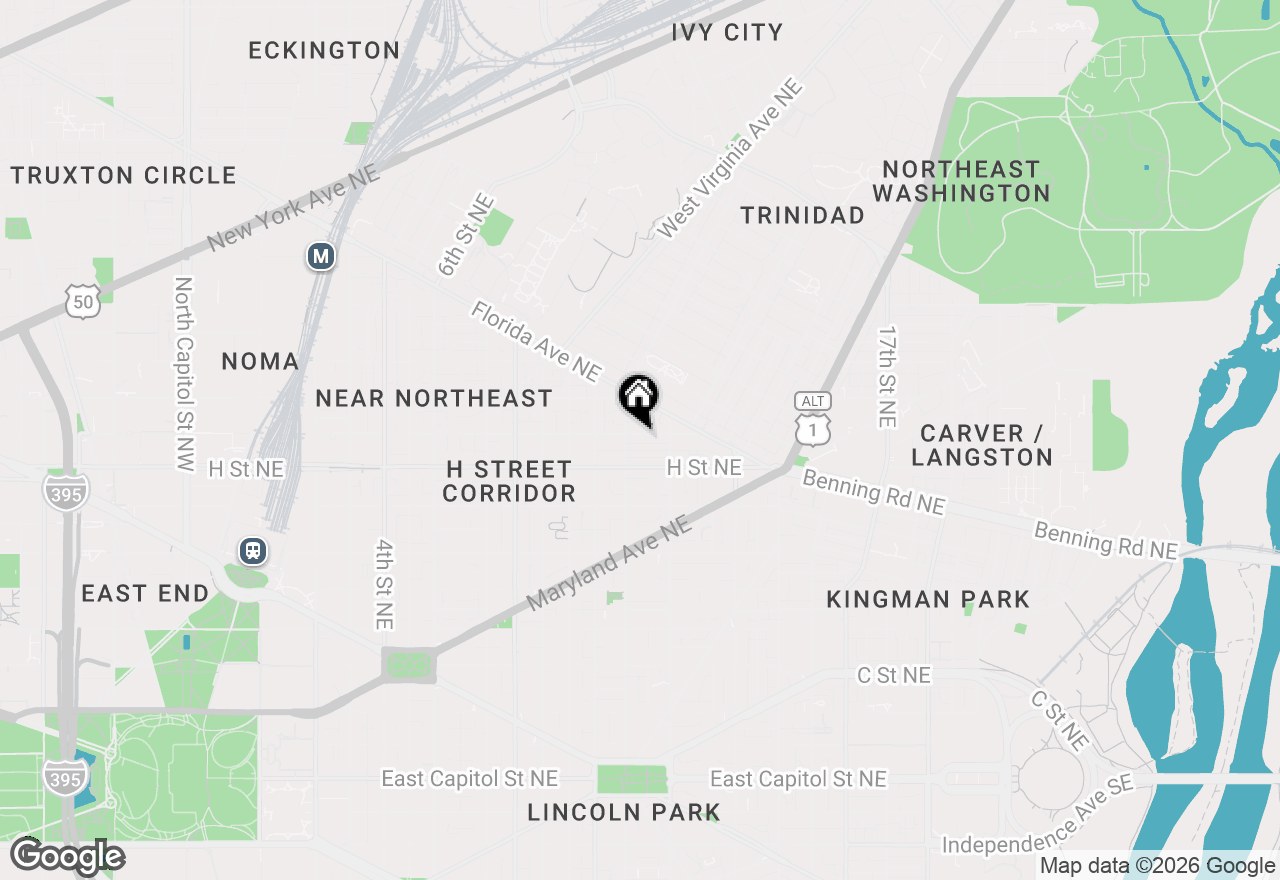 Map of 1215 I Street Ne, Washington, DC 20002
