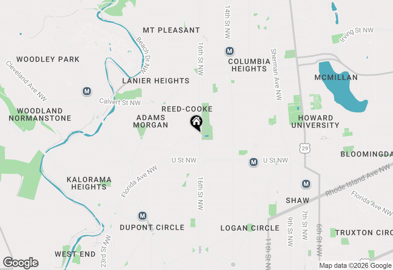 Map of 1662 Beekman Place Nw #D, Washington, DC 20009