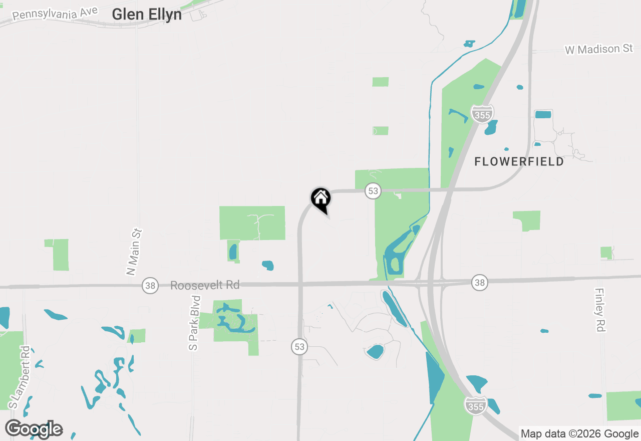 Map of 108 Woodview Court, Glen Ellyn, IL 60137