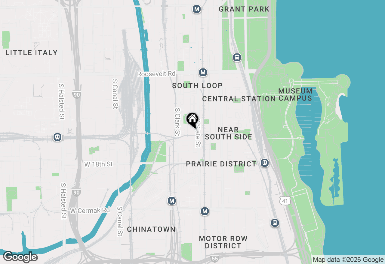 Map of 1530 S State Street #1004, Chicago, IL 60605
