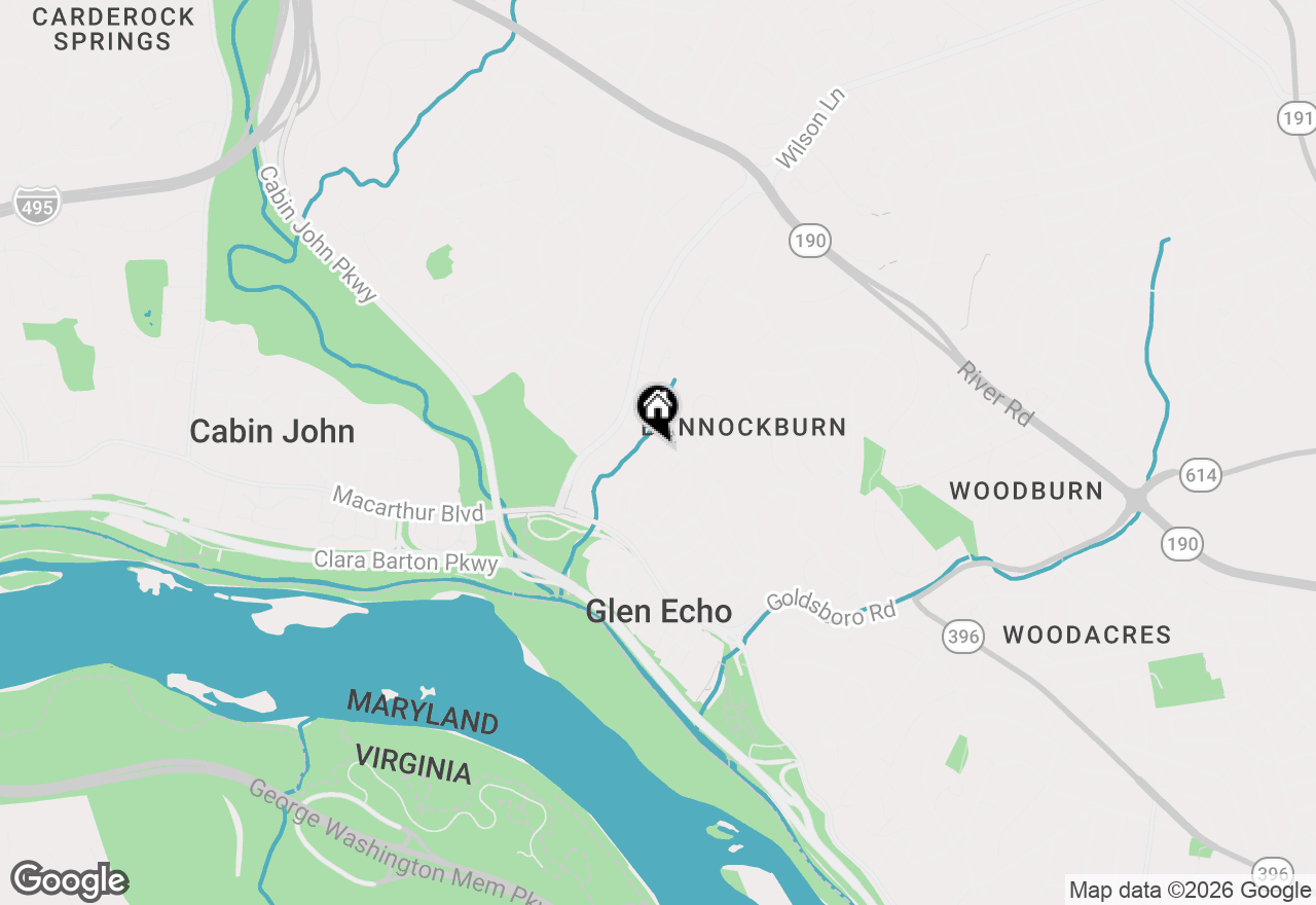 Map of 6408 W Halbert Road, Bethesda, MD 20817
