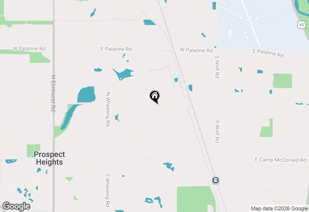 Map of 708 Galway Lane, Prospect Heights, IL 60070