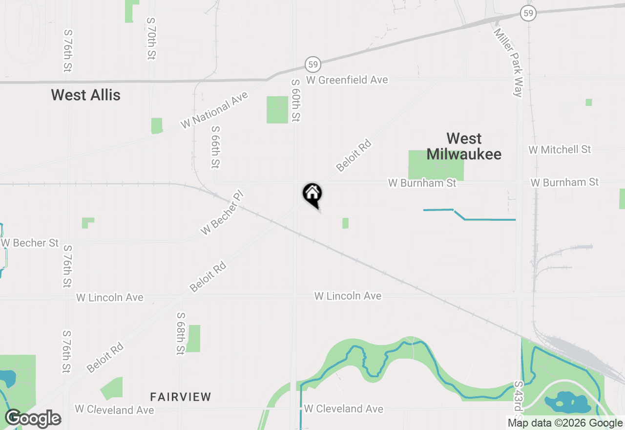 Map of 5827 W Rogers St, West Allis, WI 53219