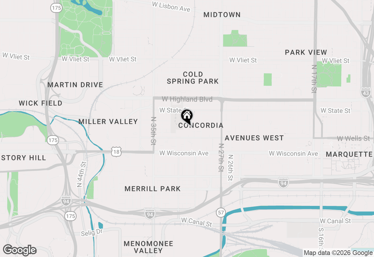 Map of 3033 W Kilbourn Ave, Milwaukee, WI 53208