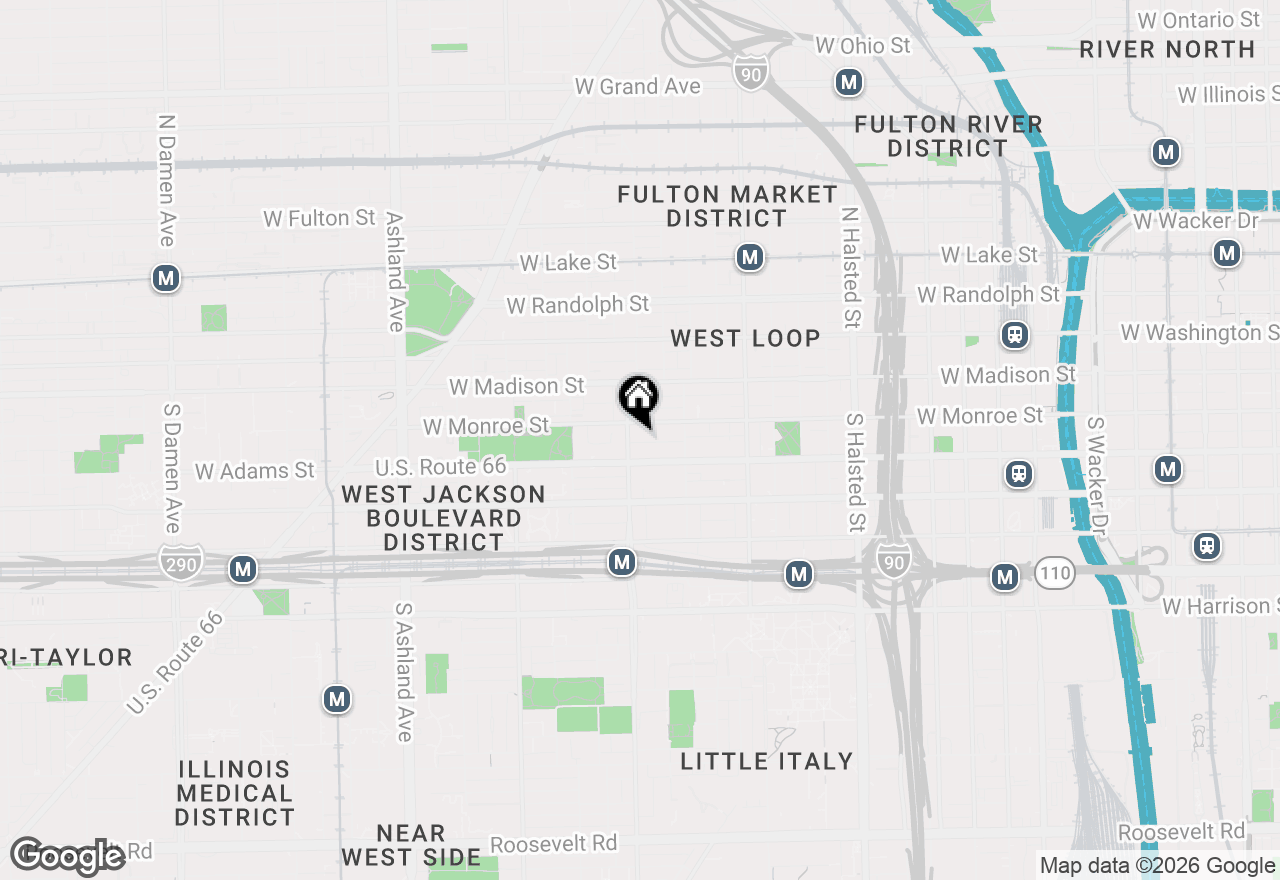 Map of 1145 W Monroe Street, Chicago, IL 60607