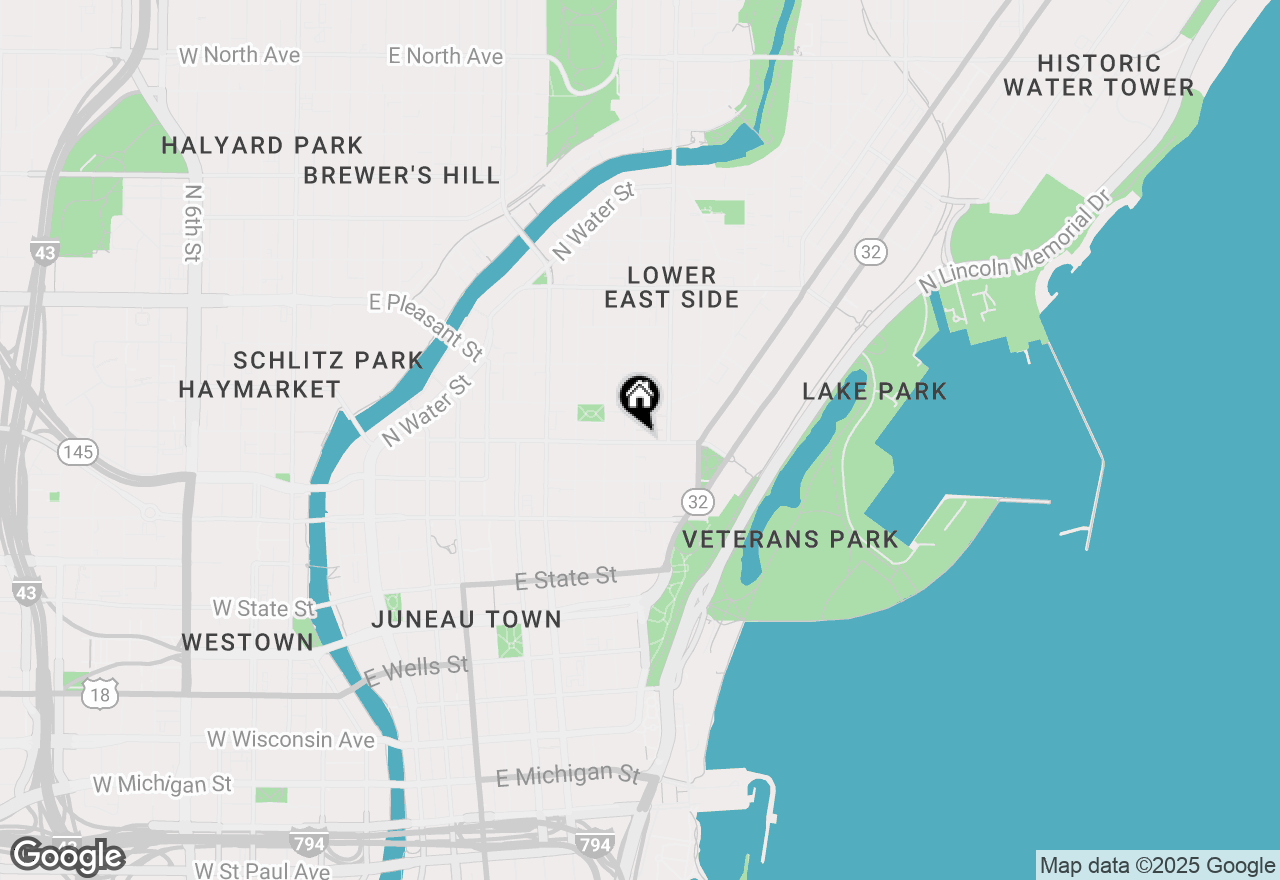 Map of (Address confidential), Milwaukee, Wisconsin 53202