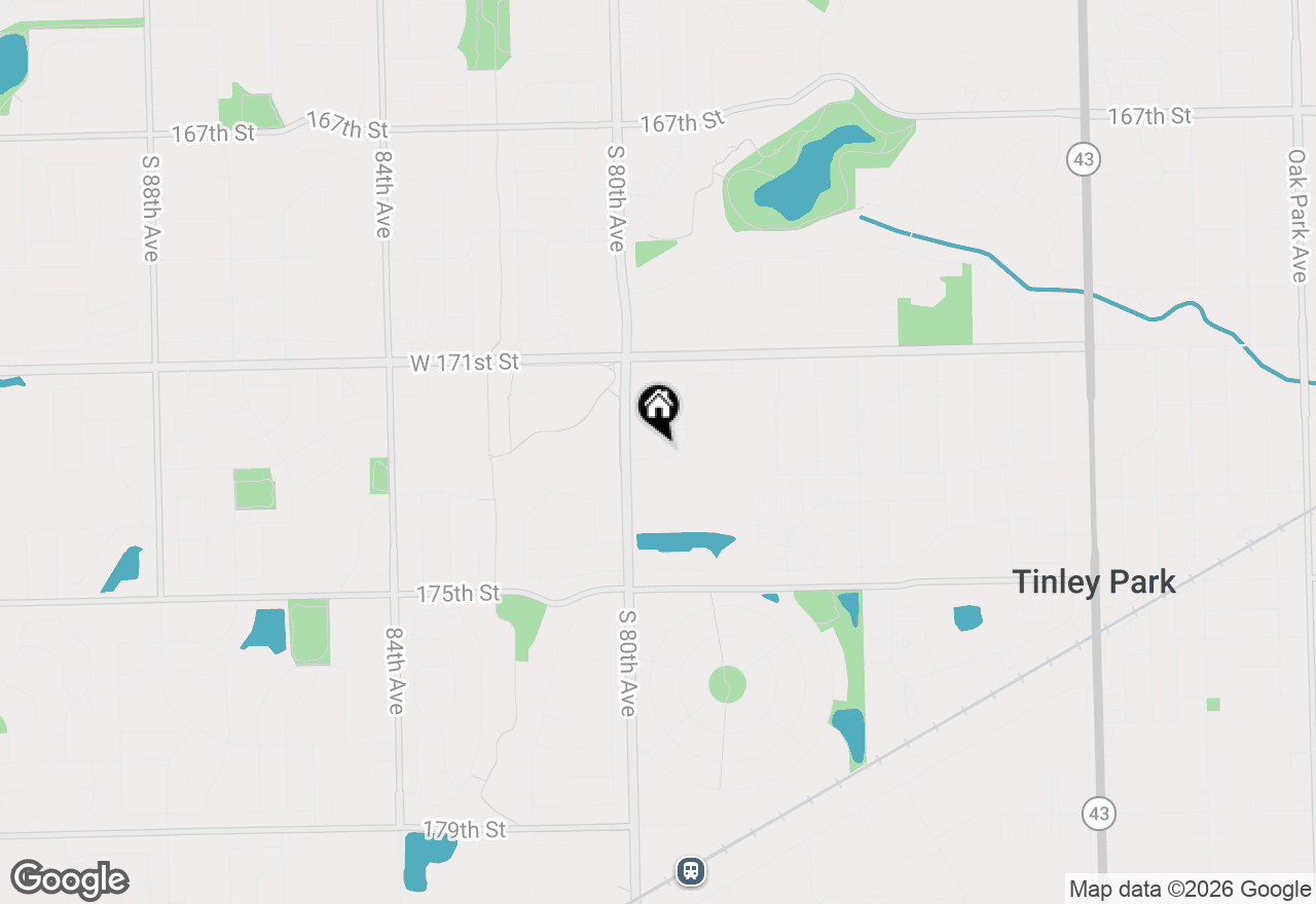 Map of 7916 Dooneen Avenue, Tinley Park, IL 60477