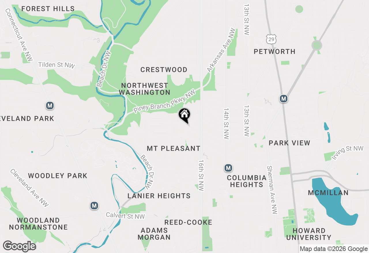 Map of 3350 17th Street Nw #PH2, Washington, DC 20010