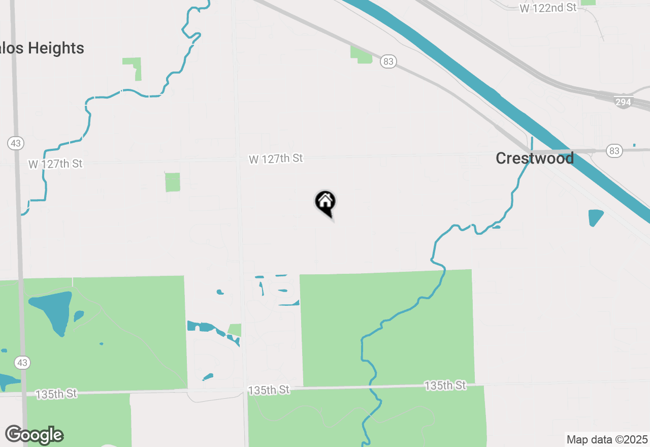 Map of 6052 W 129th Place, Palos Heights, IL 60463