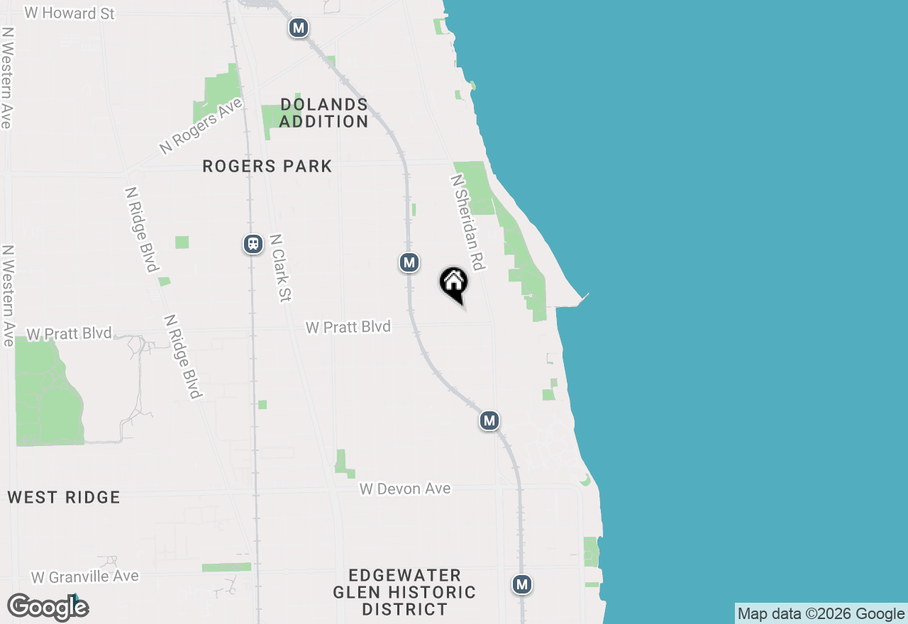 Map of 6813 N Lakewood Avenue #3W, Chicago, IL 60626
