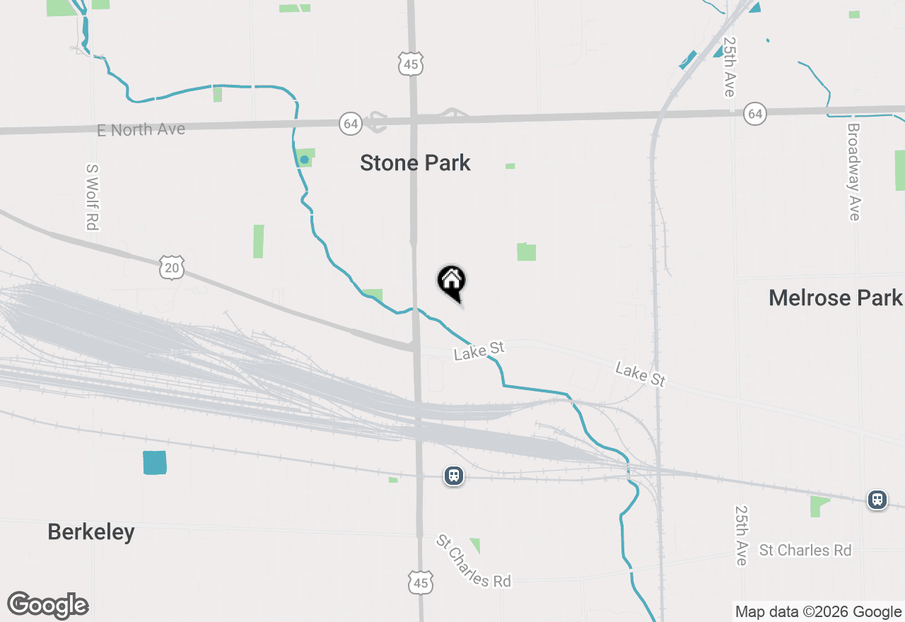 Map of 1532 N 39th Avenue, Stone Park, IL 60165