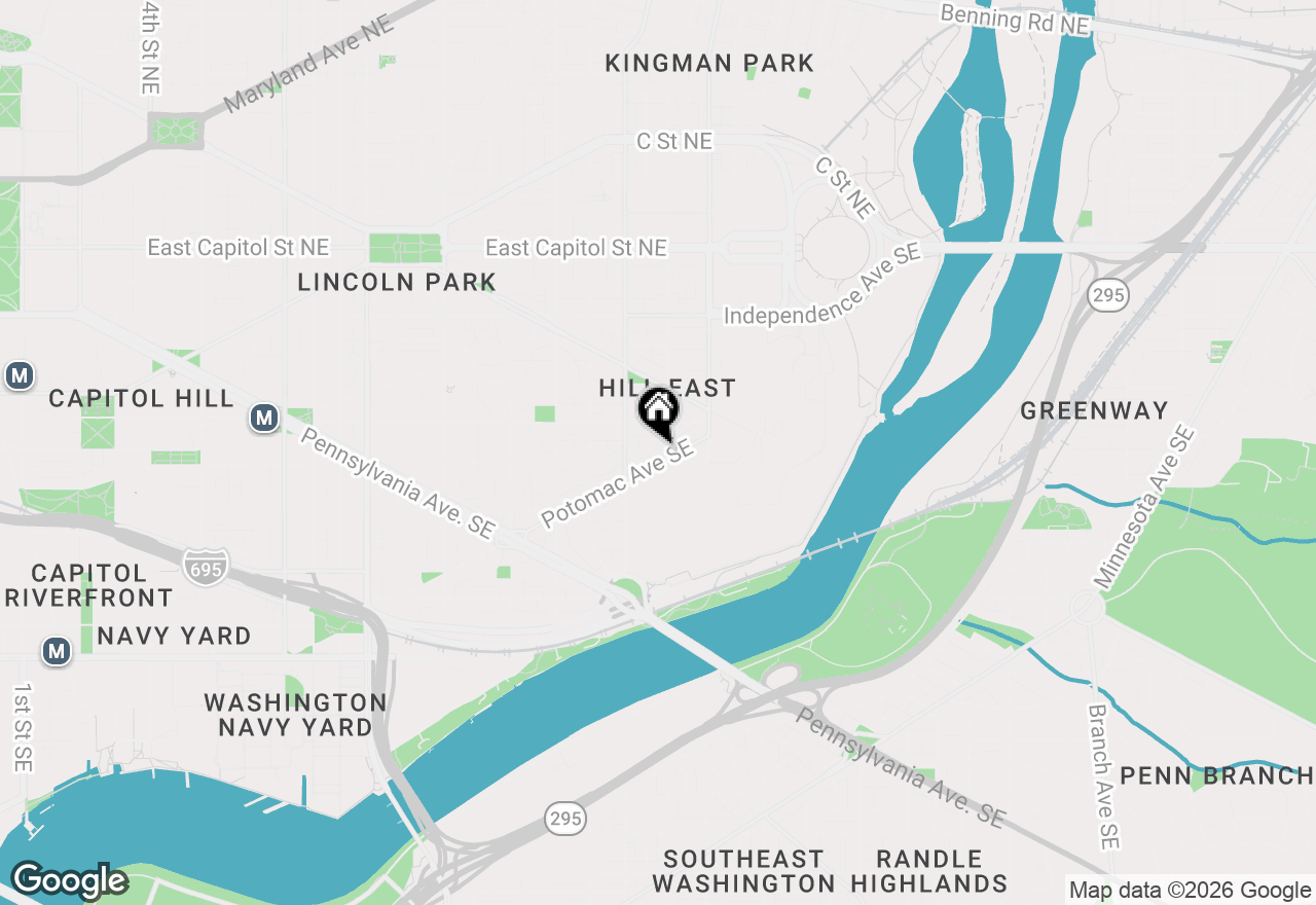 Map of 1734 Potomac Avenue Se, Washington, DC 20003