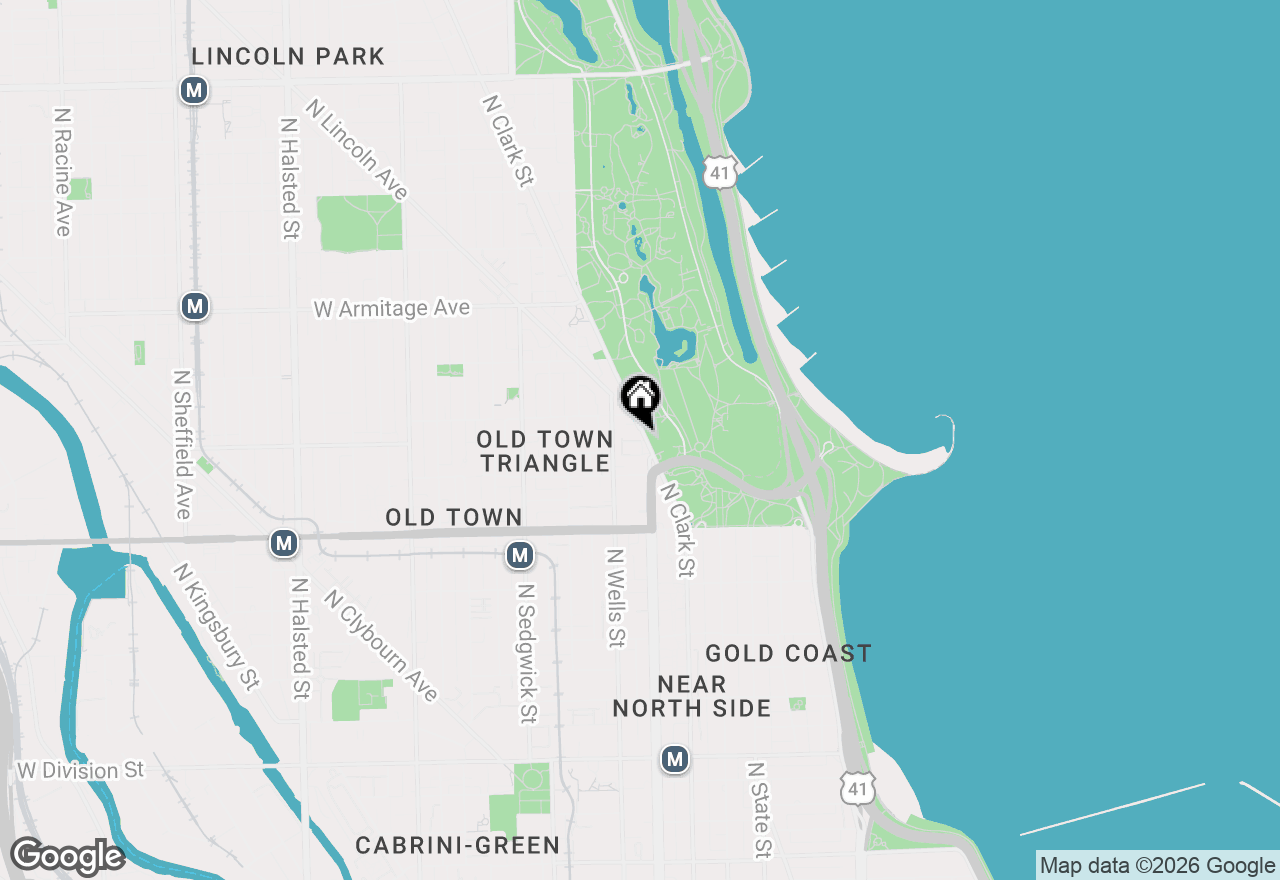 Map of 1740 N Clark Street #1724, Chicago, IL 60614
