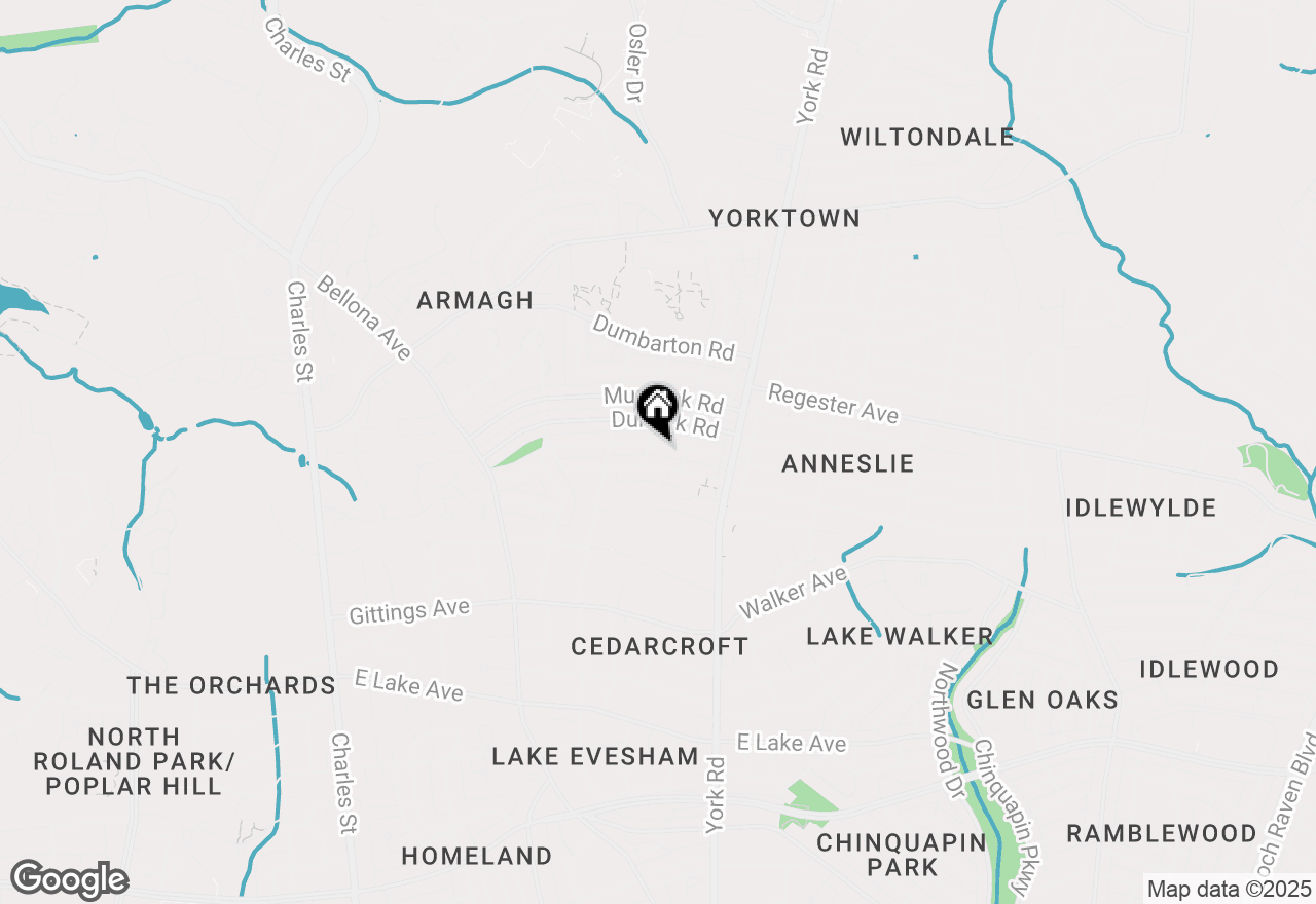 Map of 309 Hopkins Road, Baltimore, MD 21212