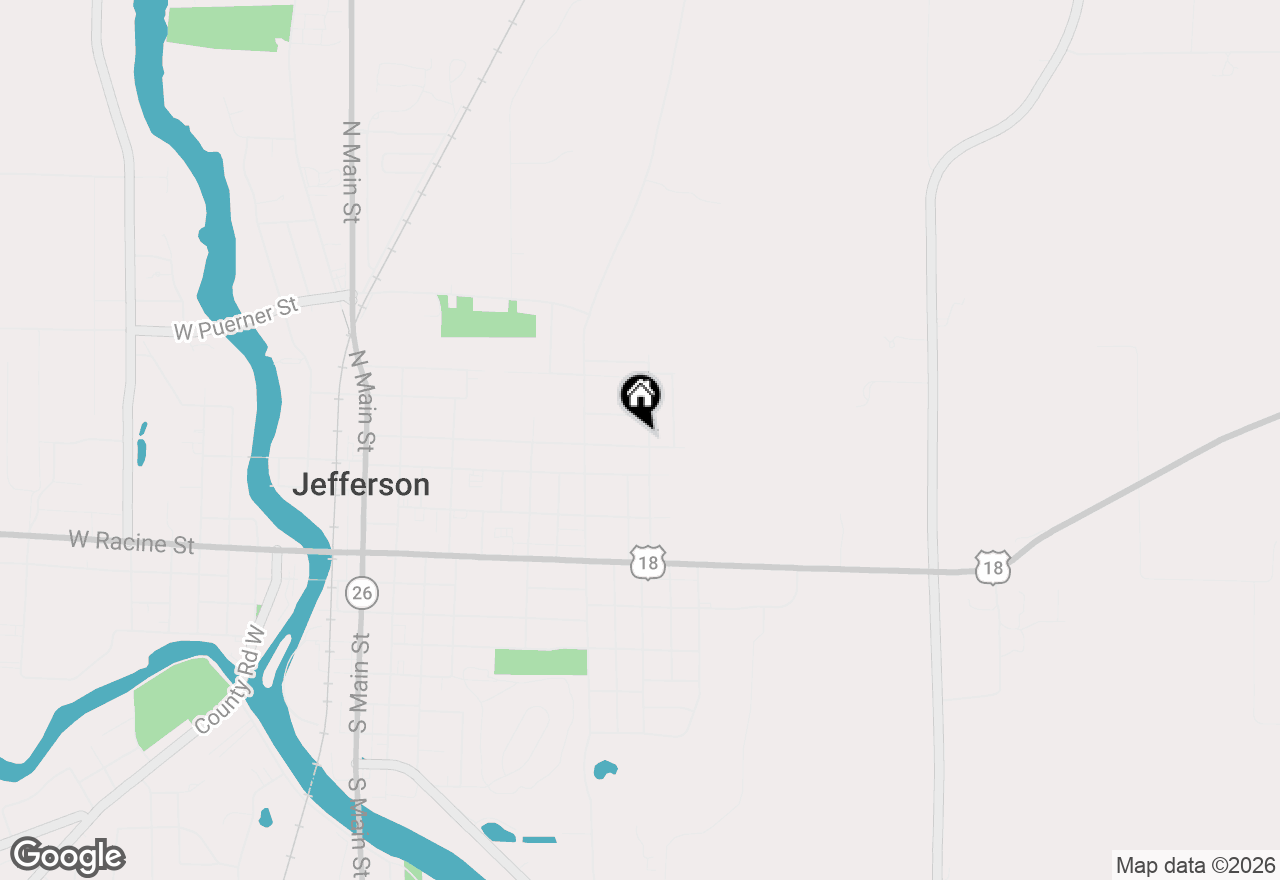 Map of 407 N Midway Ave, Jefferson, WI 53549