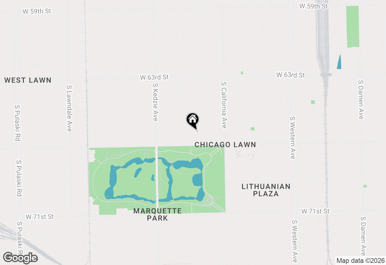 Map of 6615 S Sacramento Avenue #2N, Chicago, IL 60629