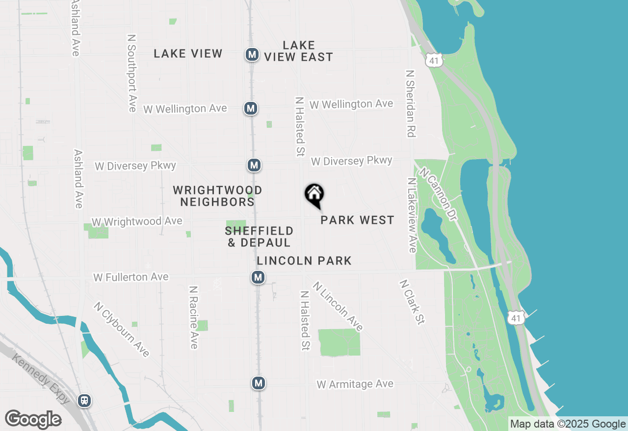 Map of 734 W Wrightwood Avenue #3, Chicago, IL 60614