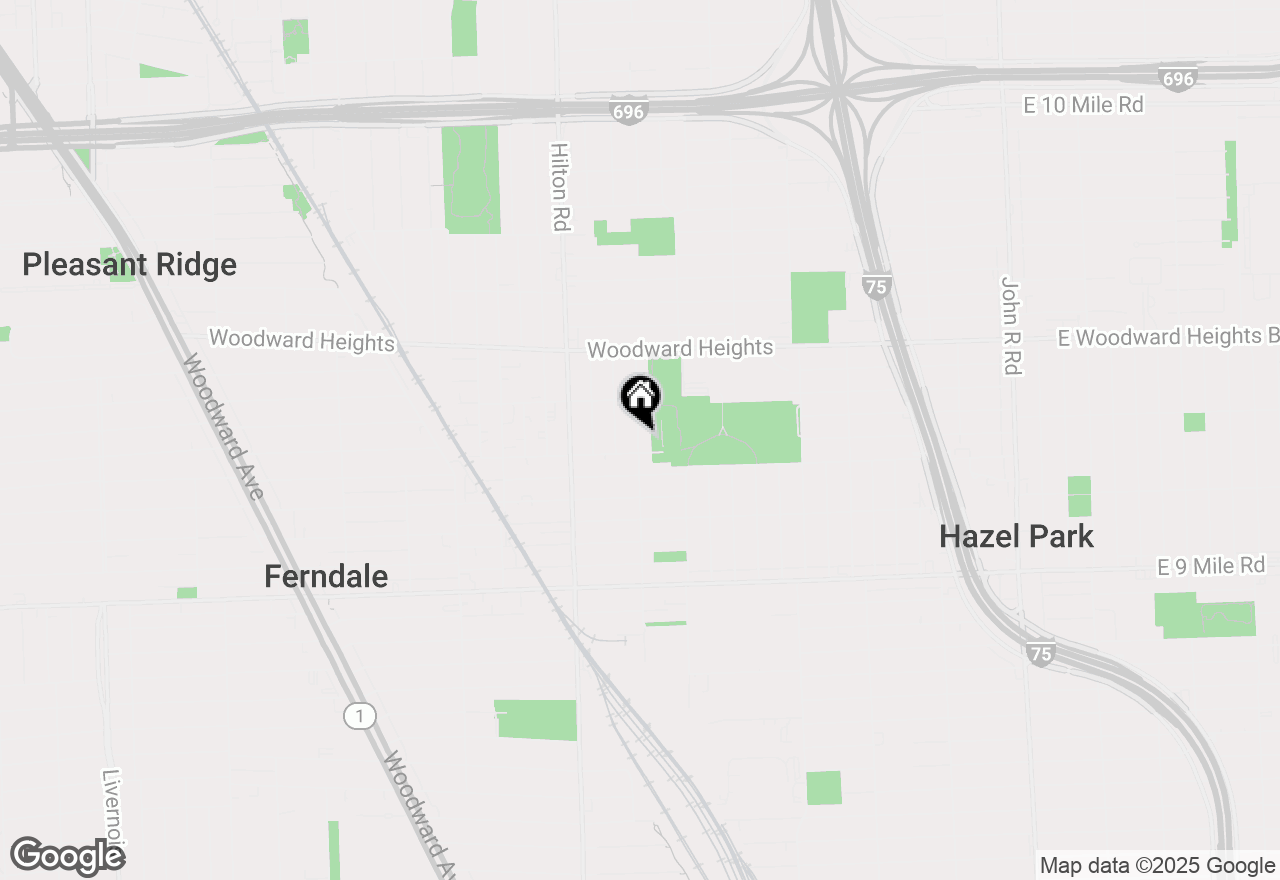 Map of 2358 Bonner Street, Ferndale, MI 48220