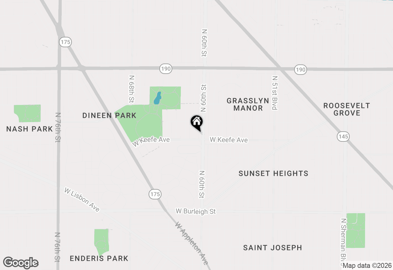 Map of 3514 N 61st St, Milwaukee, WI 53216