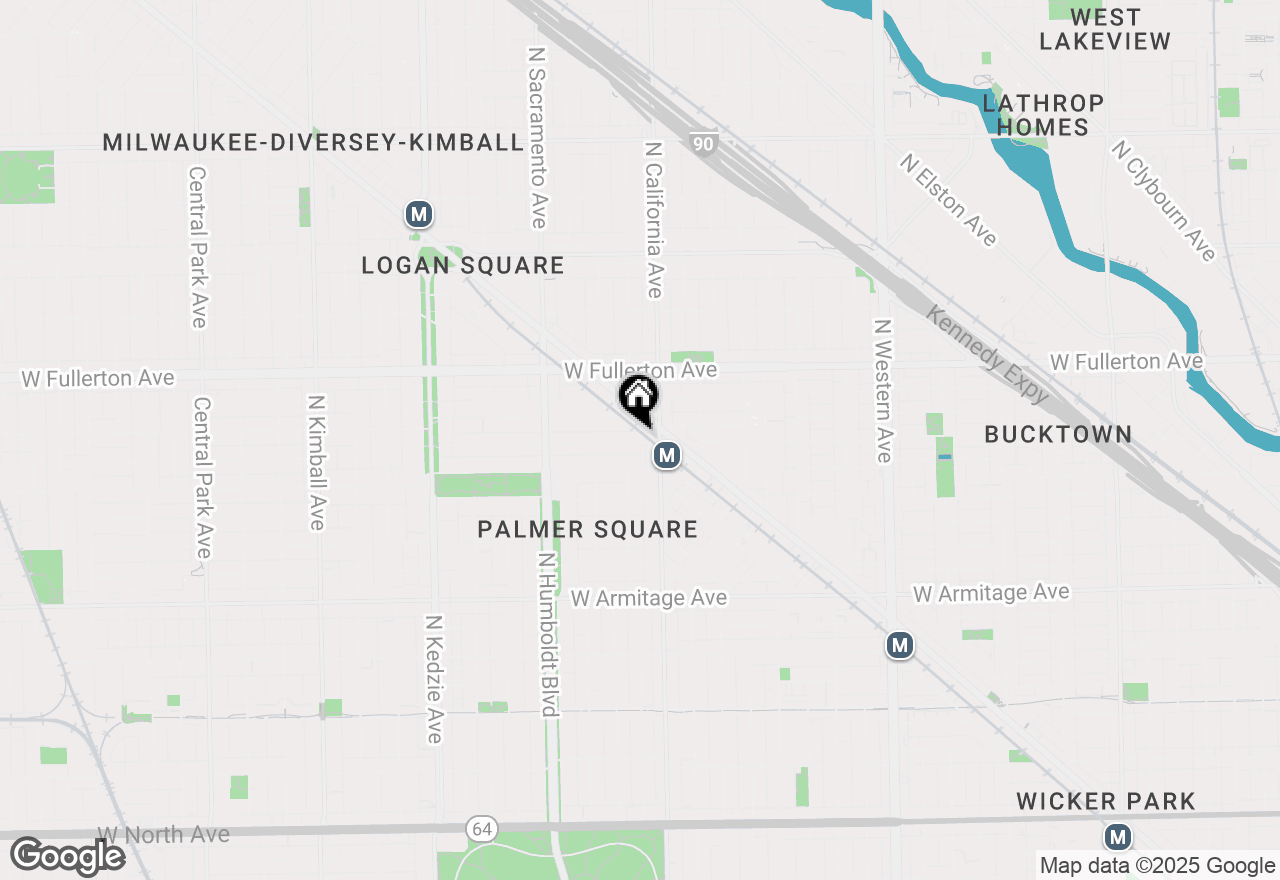 Map of 2820 W Lyndale Street #2N, Chicago, IL 60622