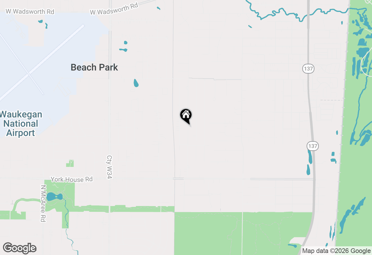 Map of 38132 N Manor Avenue, Beach Park, IL 60087