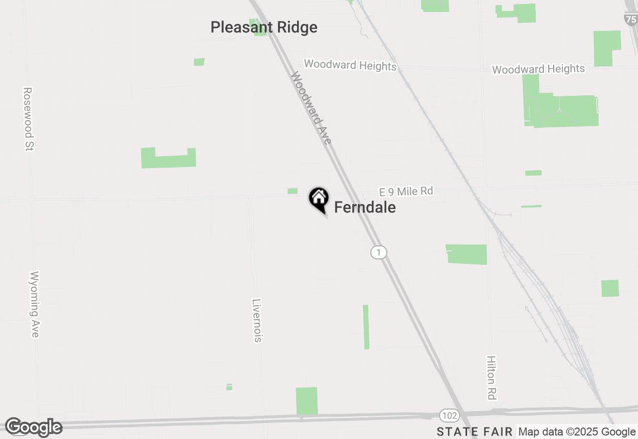 Map of 371 W Saratoga, Ferndale, MI 48220