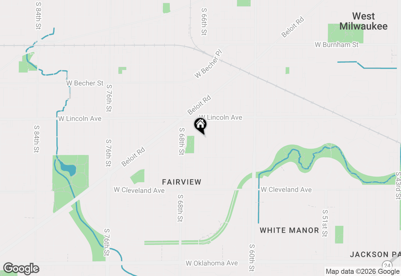 Map of 2407 S 66th St, West Allis, WI 53219