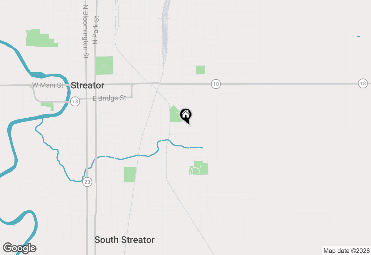 Map of 408 Powell Street, Streator, IL 61364