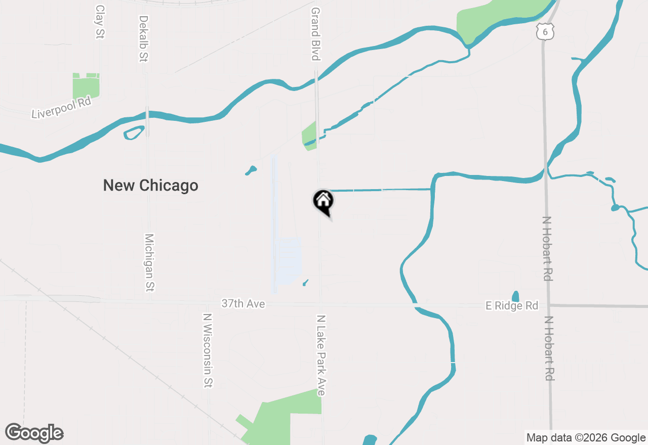 Map of 1301 E 34th Avenue, Hobart, IN 46342