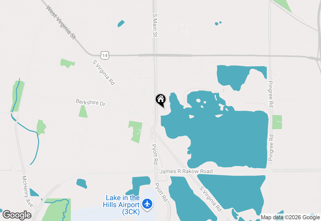 Map of 160 Berkshire Drive, Crystal Lake, IL 60014