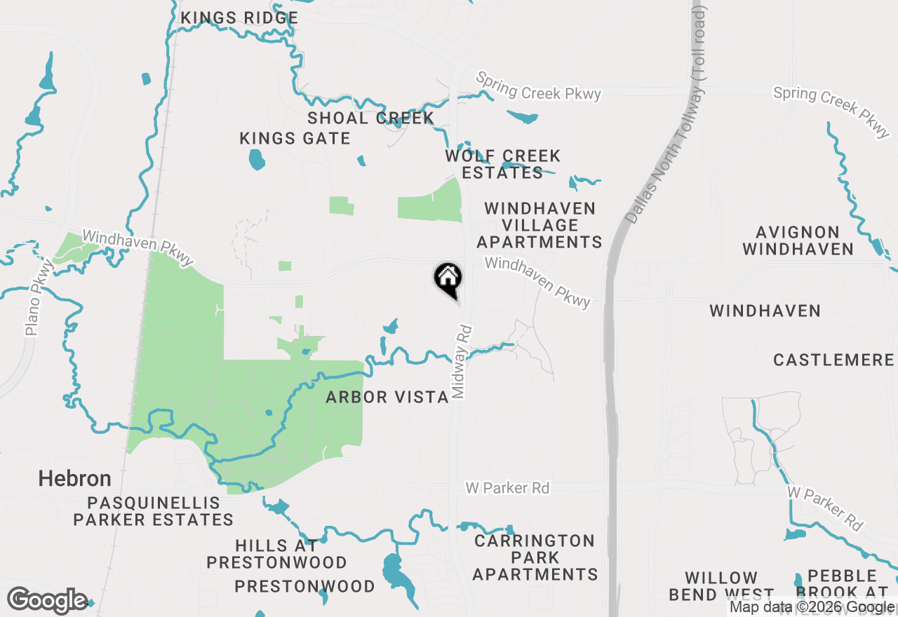Map of 6413 Willowdale Drive, Plano, TX 75093