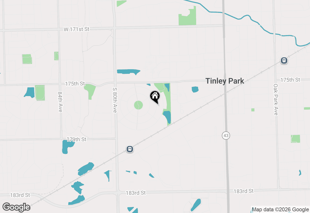 Map of 7736 Marquette Drive S, Tinley Park, IL 60477