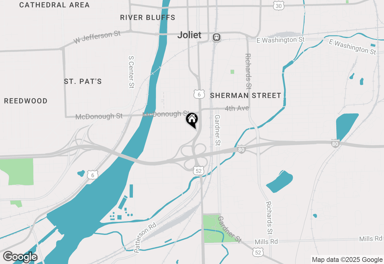 Map of 500-502 S Ottawa Street, Joliet, IL 60436