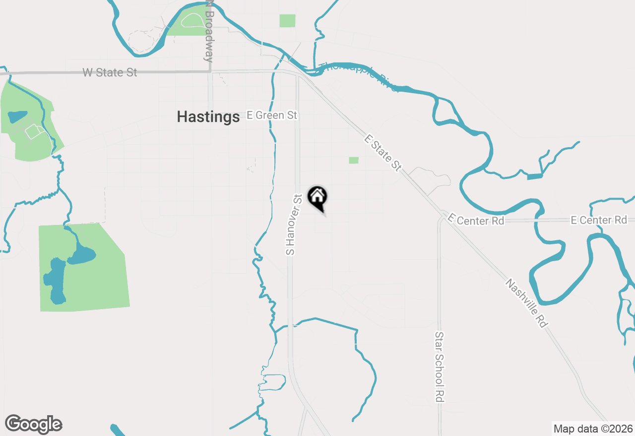Map of 502 E South Street, Hastings, MI 49058