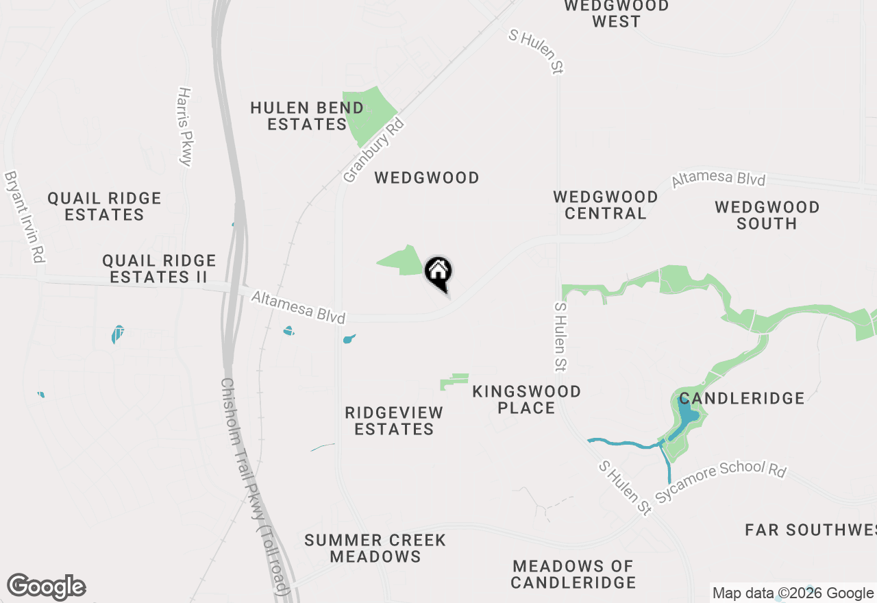 Map of 6933 Wicks Trail, Fort Worth, TX 76133