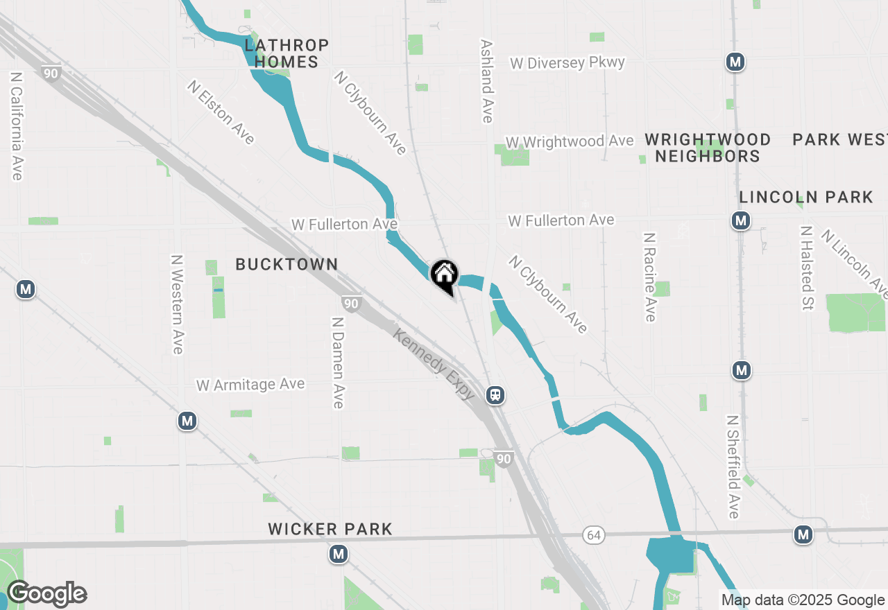 Map of 1701 W Webster Avenue #611, Chicago, IL 60614