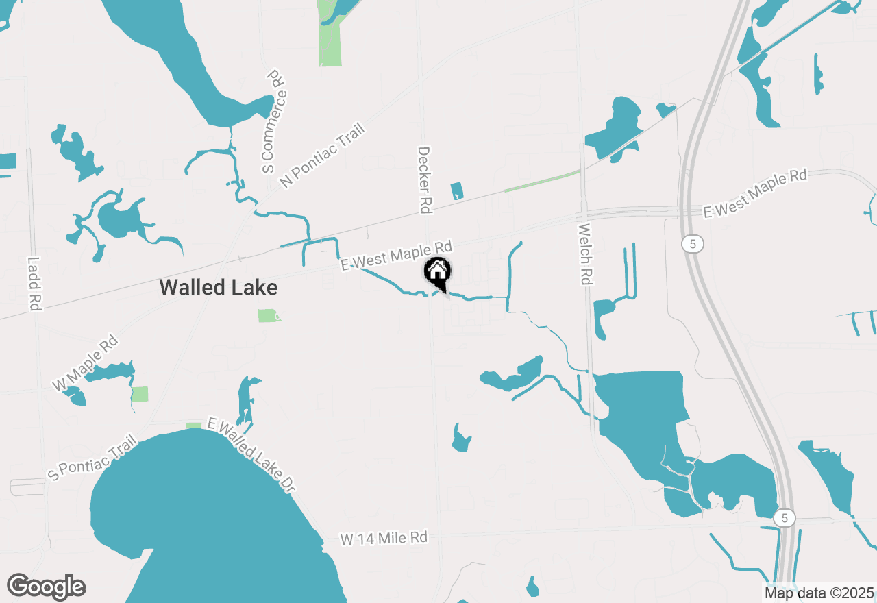Map of 672 Decker Road, Walled Lake, MI 48390