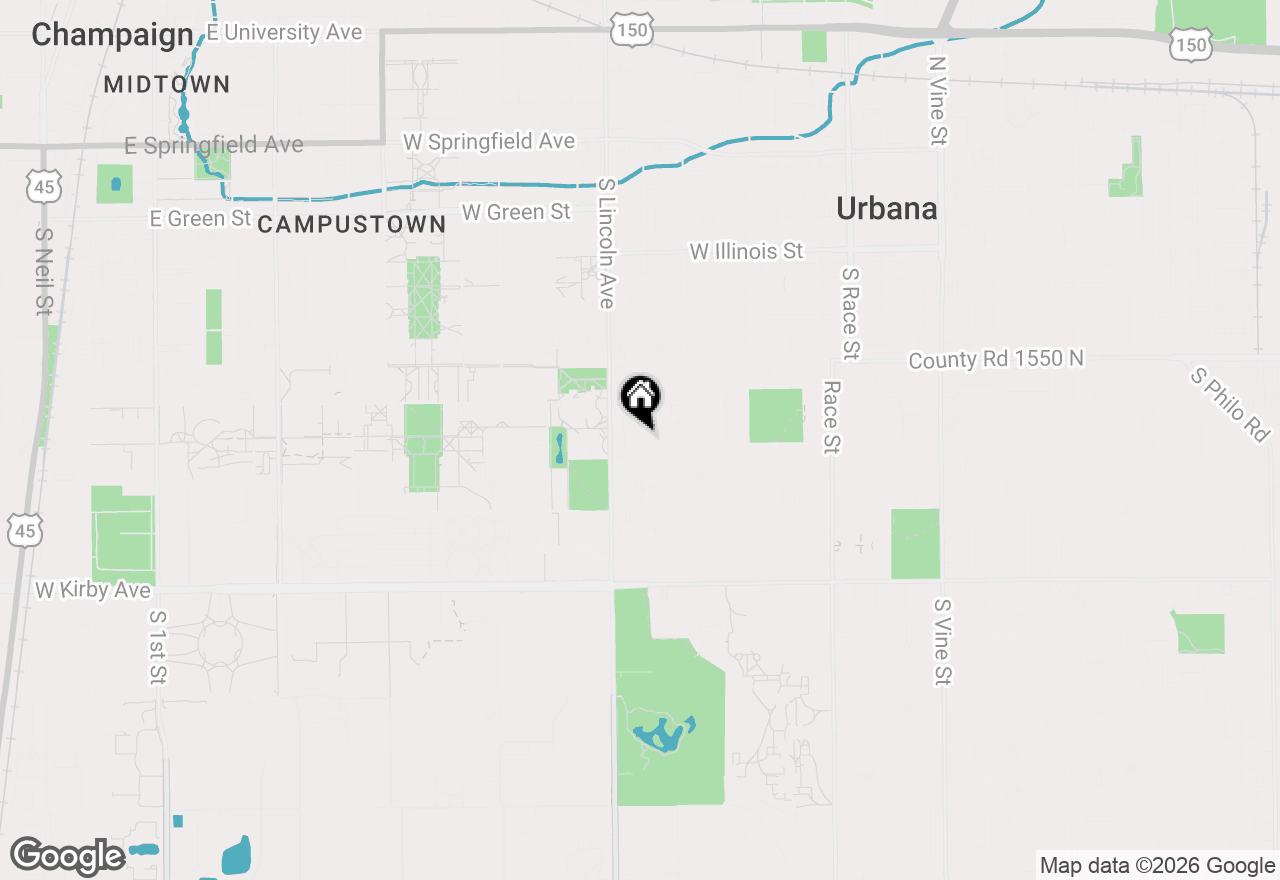 Map of 802 W Indiana Avenue, Urbana, IL 61801