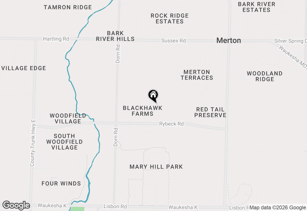 Map of W289N6349 Blackhawk Dr, Hartland, WI 53029