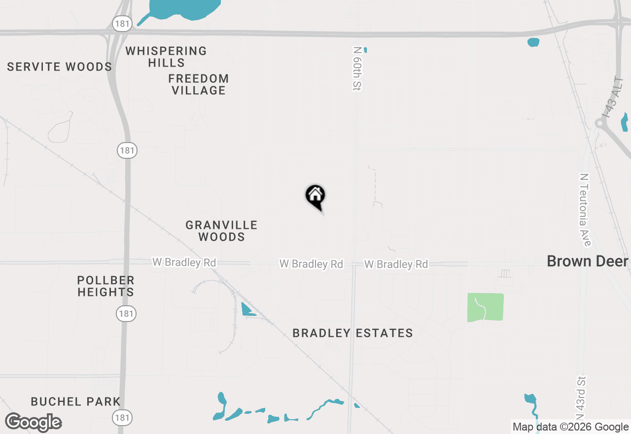 Map of 6258 W Tower Ave, Brown Deer, WI 53223